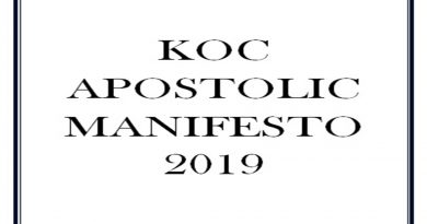 The 2019 Apostolic Manifesto